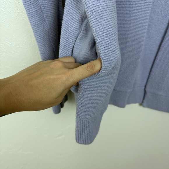 Free People Ottoman Chunky Oversize Cardigan Sweater Lilac Serenity Purple Small - Picture 4 of 8